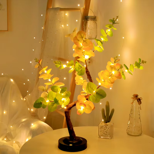Künstliche LED Bonsai Baum Licht Schreibtischlampe Fee Nachtlicht für Deko Wohnlicht - Bild 3 von 4