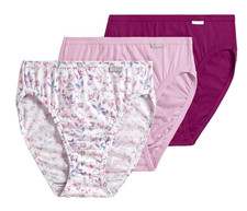 Jockey 3-Pack Elance French Cut Comfort 100 Cotton 1485 Purple Meadow 11/4XL