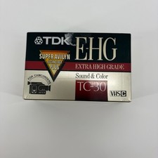 TDK EHG Extra High Grade TC-30 VHS-C Video Cassette Tape Super Avilyn Plus
