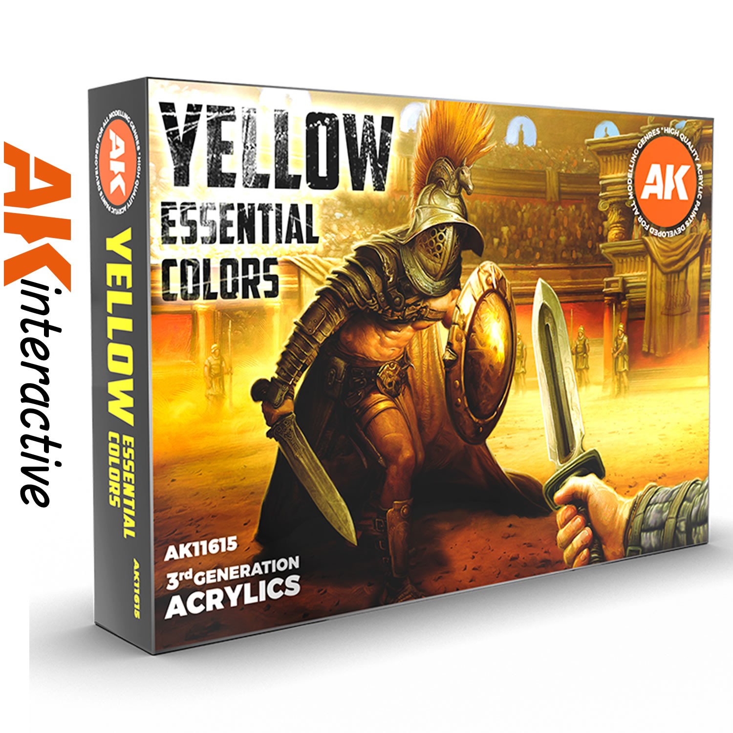AK Interactive AK11615 Yellow Essential Colors Set 6x17ml - Image 4
