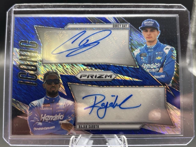 Corey Day RC Rajah Caruth 2025 Prizm Iconic Dual Auto FOTL Blue Shimmer #1/4