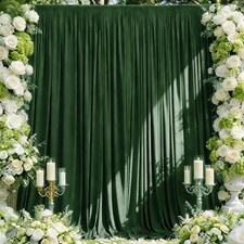 2 PCS Wrinkle Free Green Backdrop Curtains 5x8 Ft Photo Drapes Party Decor
