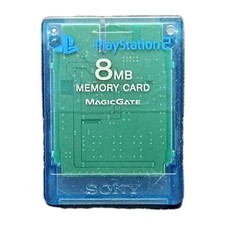 Sony PlayStation 2 Magic Gate 8MB Memory Card Original Blue - Untested