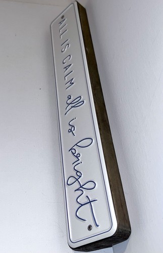Weihnachten Holz Regal Schild "All Is Calm All Is Bright" Deko weiß braun Neu mit Etikett - Bild 14 von 20