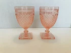 Anchor Hocking Pink Miss America Depression Glass Water Goblets, Set of 2