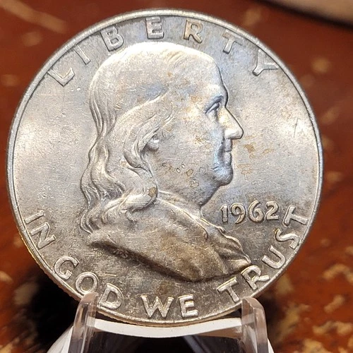 1962-D 50C Franklin Half Dollar AU