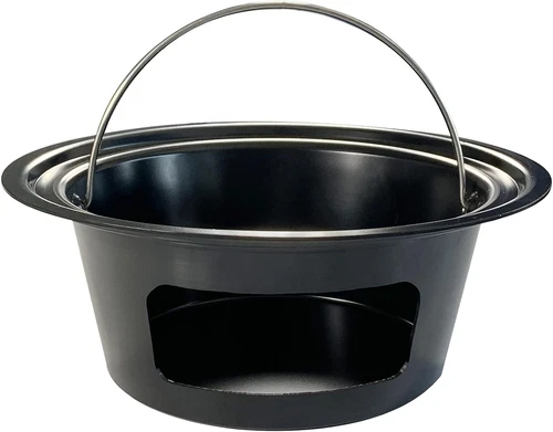 Ash Can with Folding Handle Compatible with Large Big Green Egg,Charcoal Ash Col