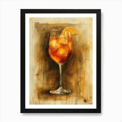 Aperol Spritz Art Print 334 Art Pri Framed Wall Art Poster Canvas Print Picture
