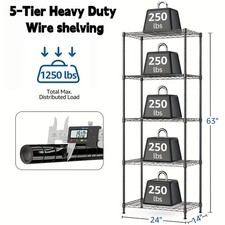 Storage Shelving Steel Heavy Duty Multi-Tier Utility Shelving Unit Steel Rack