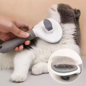 Brosse chien chat auto nettoyante peigne toilettage anti poils démêlant12345