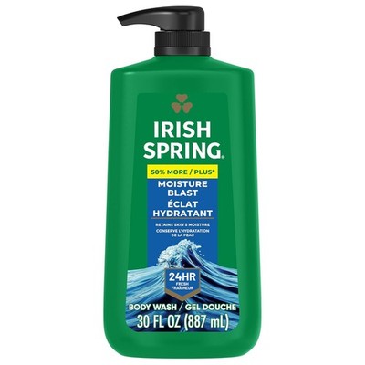 Irish Spring Mens Body Wash, Moisture Blast Body Wash for Men, Feel Fresh All Da