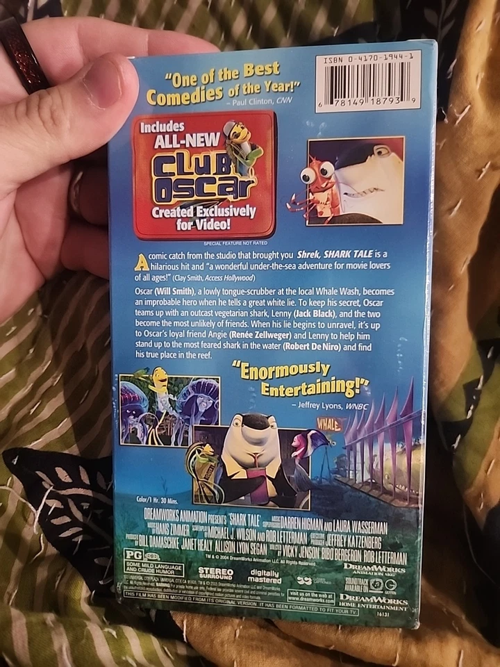 Shark Tale Movie VHS Tape DreamWorks Will Smith Brand New Sealed Vintage 2005 Foto 3 de 4