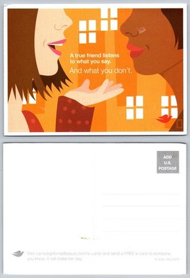 2006 Dove Campaign For Real Beauty Postcard ''A True Friend'' Illustration Art