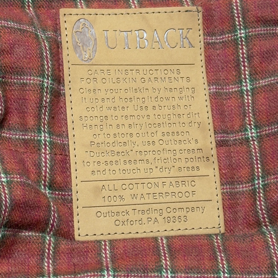 Vintage Outback Genuine Australian Oilskin Vest Canvas Overlander Wax Men Large - Image 4 of 4