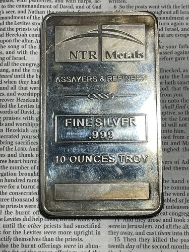 SILVER!!!   🥸. 10 Troy oz Silver Bar - NTR Metals - .999 Fine Silver Bullion