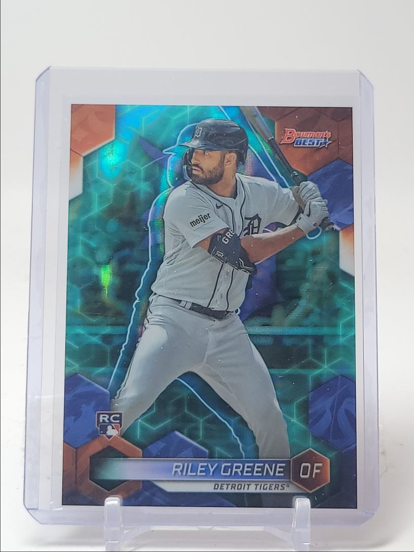 RILEY GREENE 2023 BOWMAN'S BEST ROOKIE AQUA LAVA TIGERS RC /199 Q5451