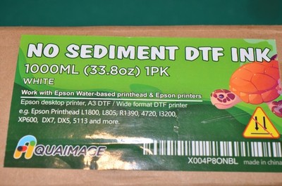 No Sediment DTF Film Transfer Pigment White Ink 1000 ML  - 33.8 OZ for Epson