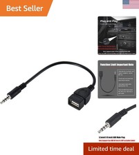 3.5mm 1/8 inch AUX Audio Plug Male to USB 2.0 Female OTG Adapter Converter Ca...