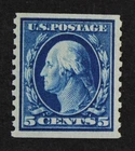 CKStamps: US Stamps Collection Scott#447 5c Washington Mint LH OG 24 1/2mm