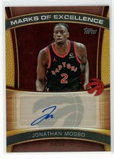 2025 Topps Jonathan Mogbo Auto Marks of Excellence #ME-JM /50 Raptors