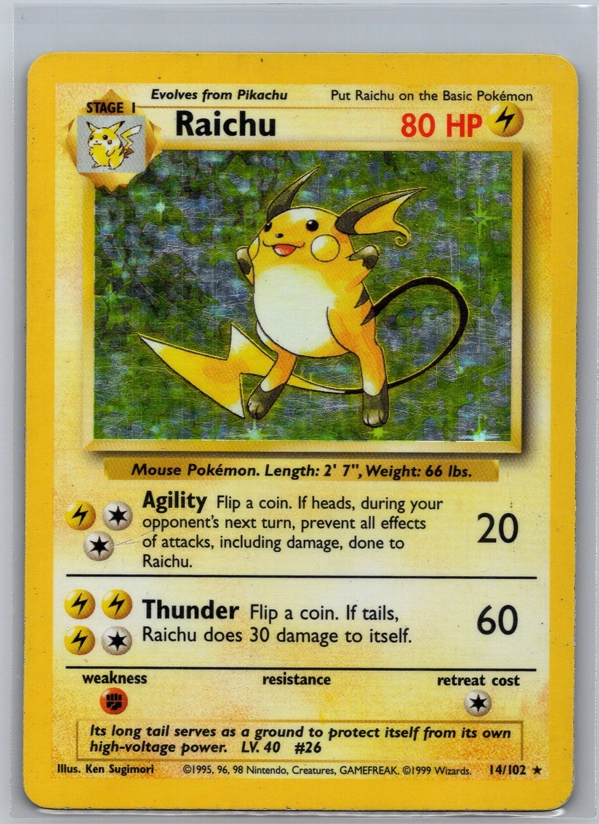 25+ Raichu Pokémon Individual Cards with Holo for sale | Updated