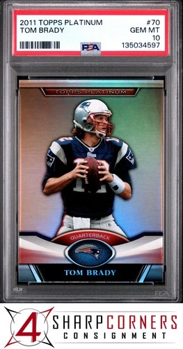 2011 TOPPS PLATINUM #70 TOM BRADY PATRIOTS PSA 10