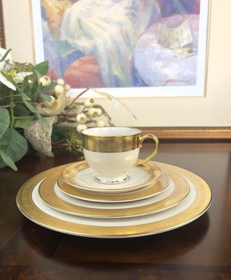 Lenox Westchester 6 Pc Set Gold Trim-Rare Presidential Collection