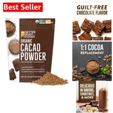 Gluten-Free Organic Cacao Powder 1 lb - Rich Chocolate for Baking & Smoothies