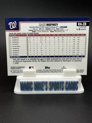 Zach Brzykcy Rookie Auto 2025 Topps Chrome #RA-ZB Autograph