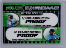 Theo Gillen Tre Morgan 2025 Leaf Optichrome Baseball 1/1 Pre Production Proof