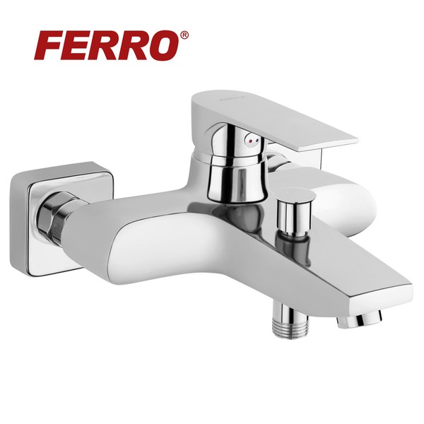 Ferro Badewannenarmatur Wasserhahn Badewanne - Modell Square - BAQ1-image