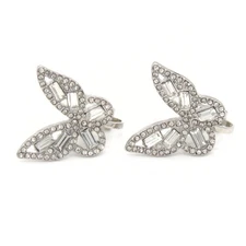 Clip On Earrings Ear Crystal Silver Non-piercing Zircon Unisex Clip-on Gift