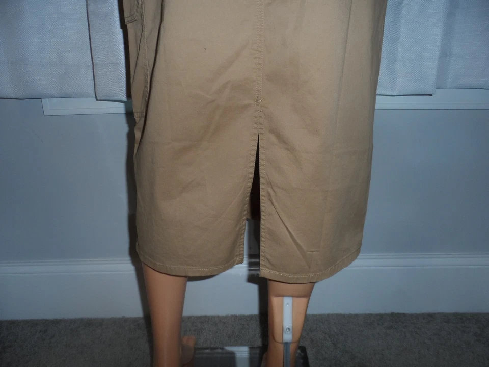 Great Nautica Jeans Talla 8 Caqui Recto Midi Falda Carga Mujer Nuevo Con Etiquetas Foto 3 de 4