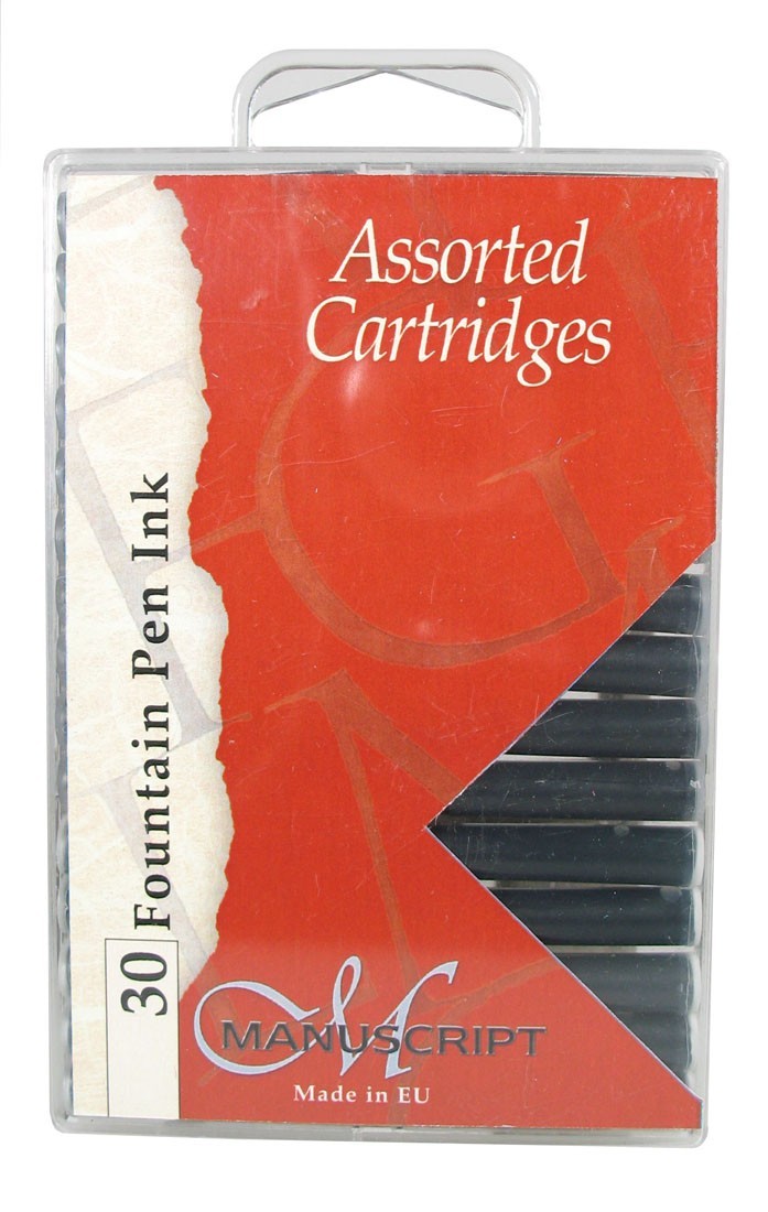 30 Manuscript Calligraphy Pen Ink Cartridges International Black or