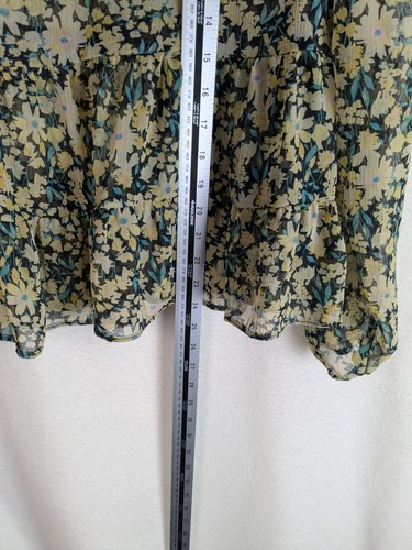George ladies size 16 floral print long sleeve elastic cuff top blouse New - Picture 9 of 10