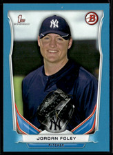2014 Bowman Draft Blue - #DP128 Jordan Foley Yankees /399