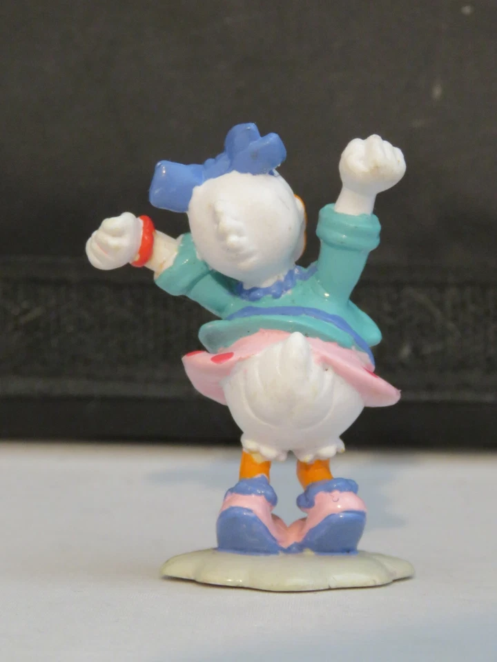 Vintage Daisy Duck PVC Figure Disney Applause Cake Topper 80s Pink Dress Dancing - Image 2 of 4