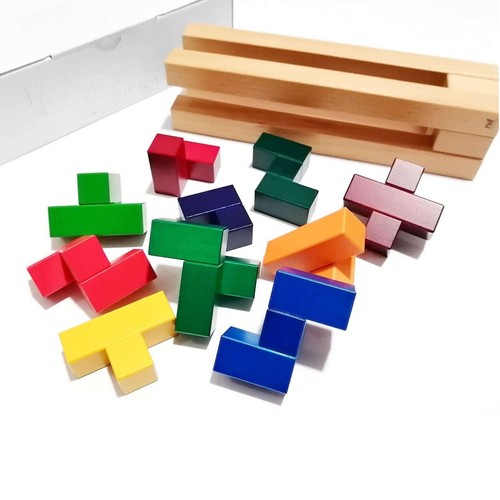 Naef Campanile puzzle game giocattolo costruzione legno montessori multicolore svizzero NUOVO - Foto 3 di 5