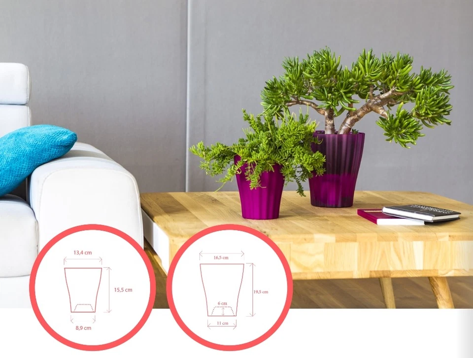 Orchideentopf Orchideenübertopf Übertopf Ø 16 und 13 cm - Bild 4 von 4