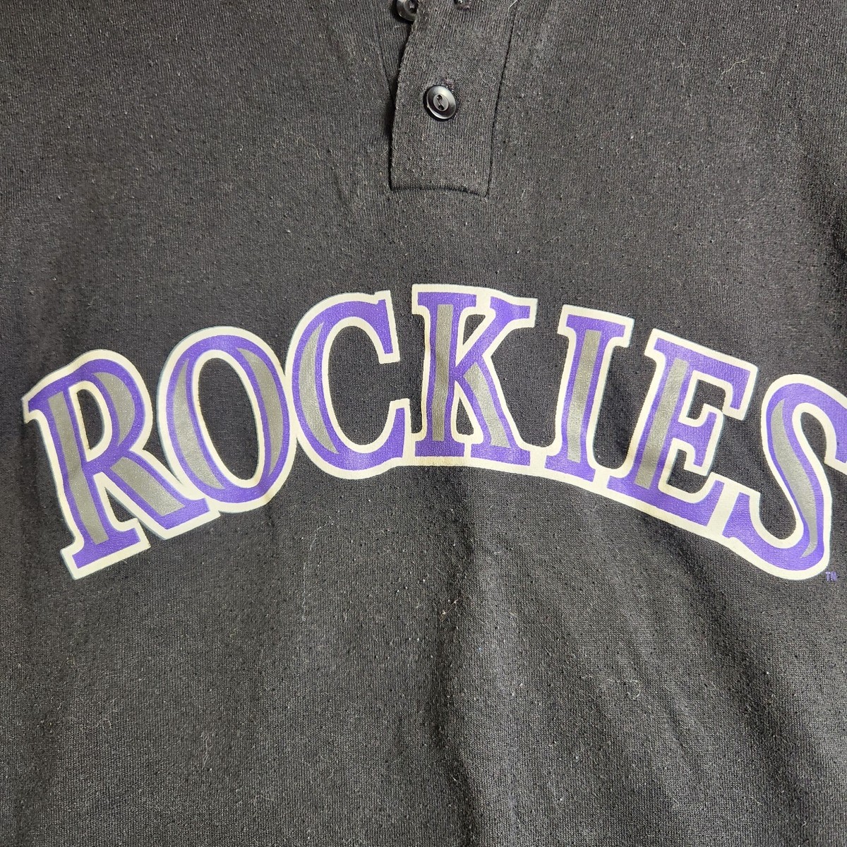 Maillot De Baseball Majestic Little League Rockies - Taille S Enfant, Noir Et Blanc, Occasion