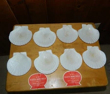 8  VINTAGE  Oven Proof Baking SHELL SCALLOP DISHES