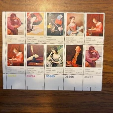 1974 10c Universal Postal Union Mint Stamp Plate Block of 10 #1530-1537