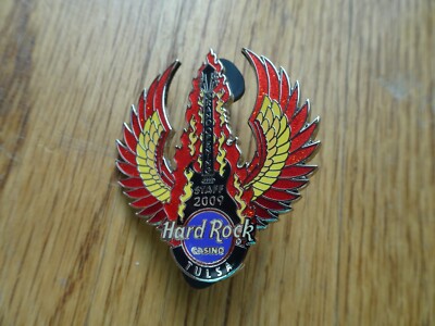 Hard Rock Cafe pin Tulsa Hotel Casino Grand Opening STAFF Guitar
