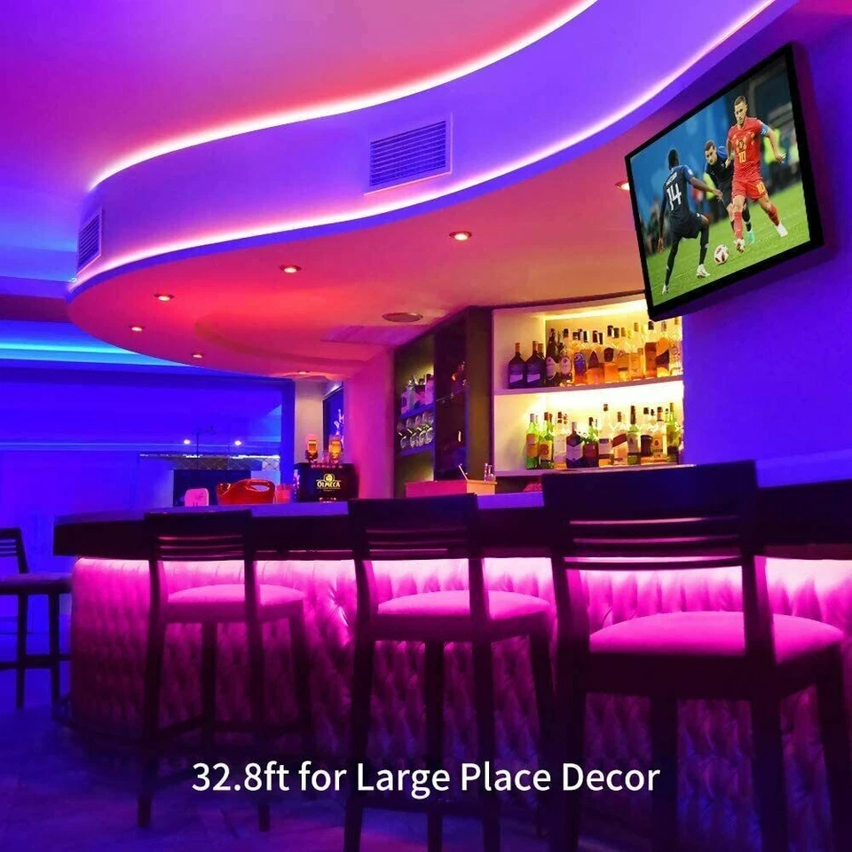 32.8ft RGB LED Strip Light Kit 600 LEDs Adhesive LED Tape Light for Home Decor - Image 4 of 4