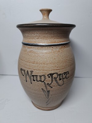  Rice  Crock With Lid 8.5'' Deemed Pottery