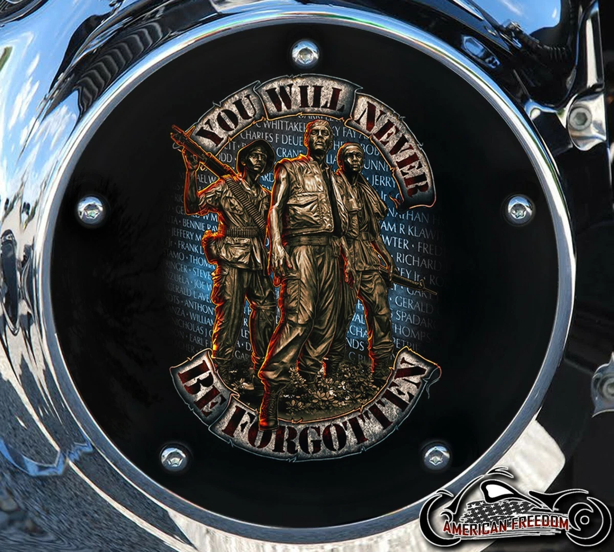 HARLEY DAVIDSON NARROW PROFILE DERBY COVER 2016 TOURING ONLY PATRIOTIC