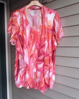 Avenue Trendy Flare wow Sorbet Colors Stylish Chiffon Accents Top 18/20 Avenue Trendy Flare wow Sorbet Colors Stylish Chiffon Accents Top 18/20