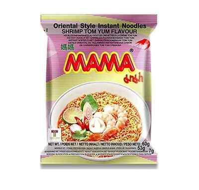 MAMA TOM YUM SHRIMP FLAVOR INSTANT NOODLE RAMEN SPICY TASTE 5-60 PACKS MI TOM