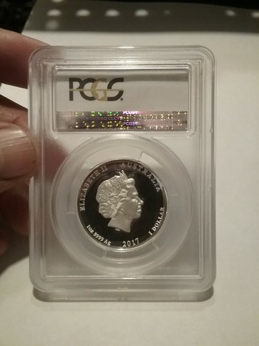 2017 P Australia Año Lunar del Gallo Alto Relieve PCGS PF70 DCAM - Imagen 2 de 4