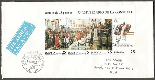(AOP) Spain #2512 1987 175th Anniversary of Cadiz FDC
